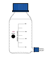 1517 Bottle, Aspirator, Removable Hose Connection, PBT Cap - Manufactured by NDS Technologies, Inc.