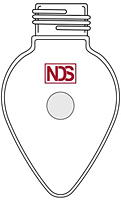 4023 Flask, Pear Shaped, Threaded - Manufactured by NDS Technologies, Inc.