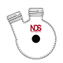 4011 Flask, Round Bottom, Angled Two Neck, with GL Threads - Manufactured by NDS Technologies, Inc.