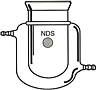 4032 Flask, Reaction, Cylindrical, Jacketed - Manufactured by NDS Technologies, Inc.