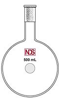 4004 Flask, Round Bottom, Long Neck, Heavy Wall - Manufactured by NDS Technologies, Inc.