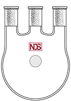 4012 Flask, Round Bottom, Three Neck, Heavy Wall - Manufactured by NDS Technologies, Inc.
