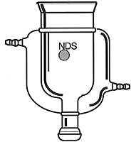 4034 Flask, Reaction, Cylindrical, Jacketed with Bottom Outlet - Manufactured by NDS Technologies, Inc.