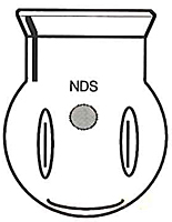 4040 Flask, Reaction, Spherical, Indented - Manufactured by NDS Technologies, Inc.
