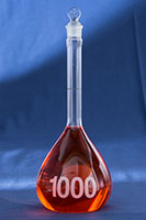 4254 Volumetric Flask, Wide Mouth with Glass Stopper - Manufactured by NDS Technologies, Inc.