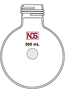 4001 Flask, Round Bottom, with GL Thread - Manufactured by NDS Technologies, Inc.