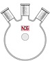 4014 Flask, Round Bottom, Three Neck, Angled - Manufactured by NDS Technologies, Inc.
