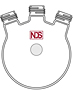 4015 Flask, Round Bottom, Three Neck, Angled, GL Threaded - Manufactured by NDS Technologies, Inc.