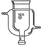 4034 Flask, Reaction, Cylindrical, Jacketed with Bottom Outlet - Manufactured by NDS Technologies, Inc.